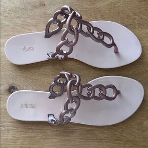Melissa Big Chain T-strap Sandals Size 9